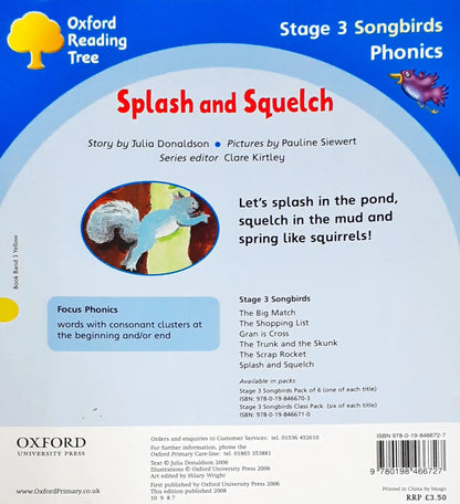 Oxford Reading Tree Phonics Songbirds Splash And Squelch