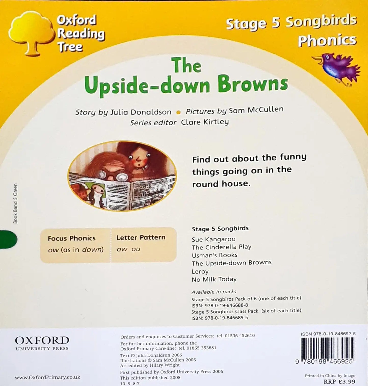 Oxford Reading Tree Phonics Songbirds The Upside Down Browns