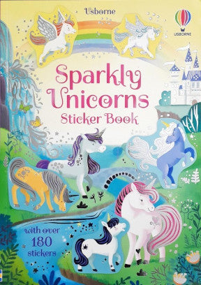 Usborne Sparkly Unicorns Sticker Book With Over 180 Stickers