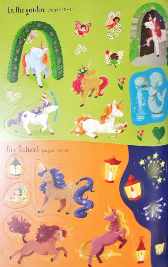 Usborne Sparkly Unicorns Sticker Book With Over 180 Stickers