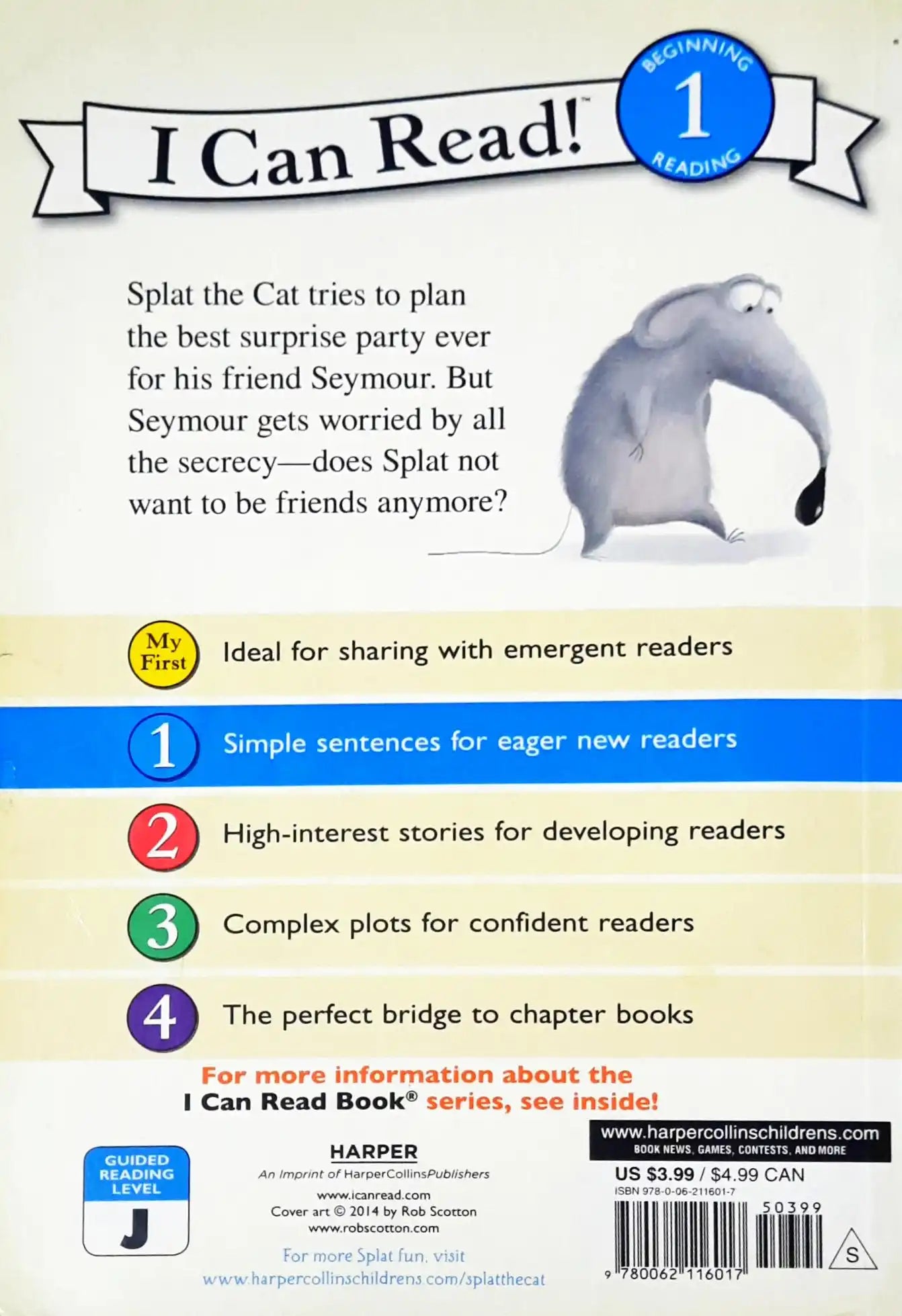 Splat the Cat: Splat and Seymour, Best Friends Forevermore : I Can Read Level 1 (P)