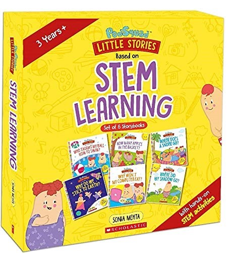 PodSquad Little Stories Based On STEM Learning Set Of 6 Storybooks