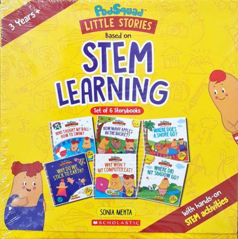 PodSquad Little Stories Based On STEM Learning Set Of 6 Storybooks