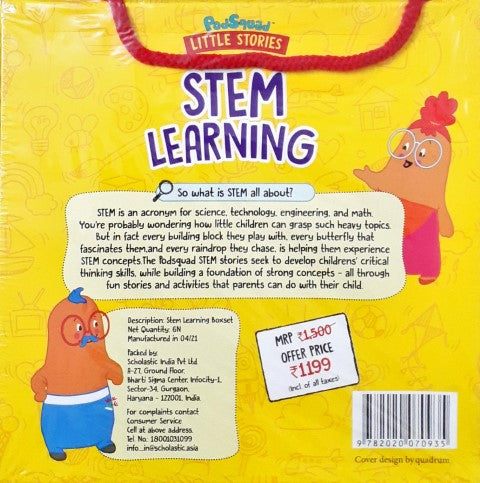 PodSquad Little Stories Based On STEM Learning Set Of 6 Storybooks