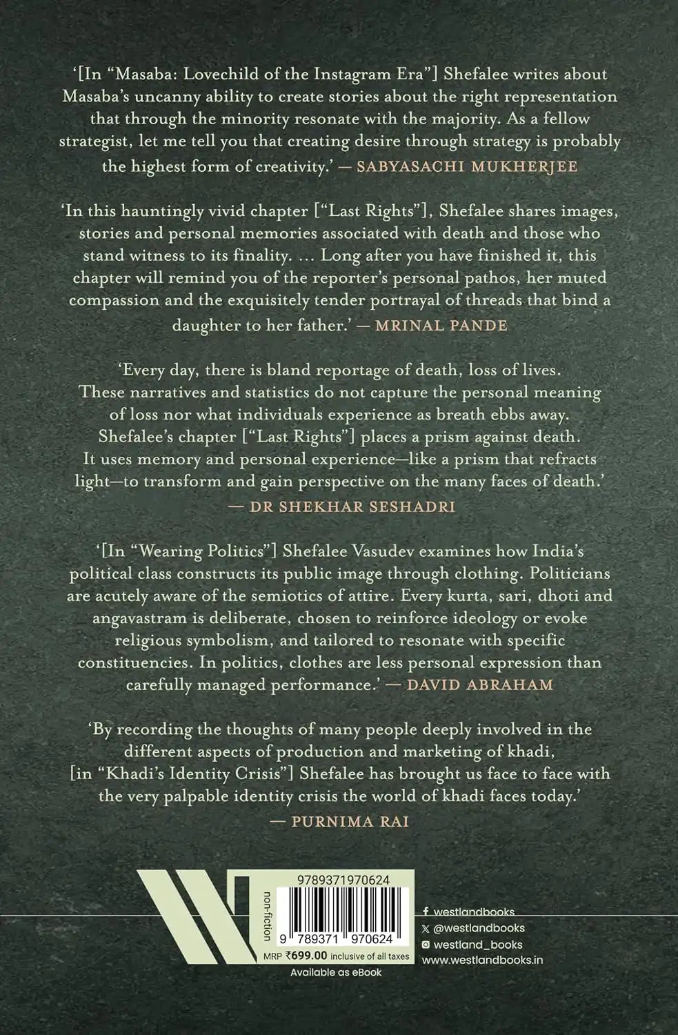 Stories We Wear : Status, Spectacle And The Politics Of Appearance | Hardcover