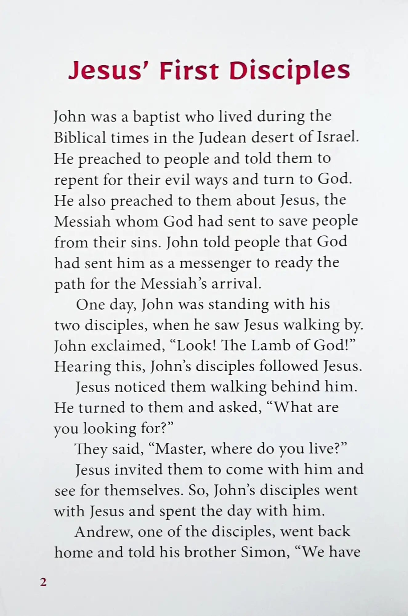 Jesus First Disciples and Other Stories : Stories from the Bible