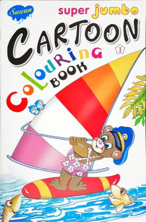 Super Jumbo Cartoon Colouring Book 1