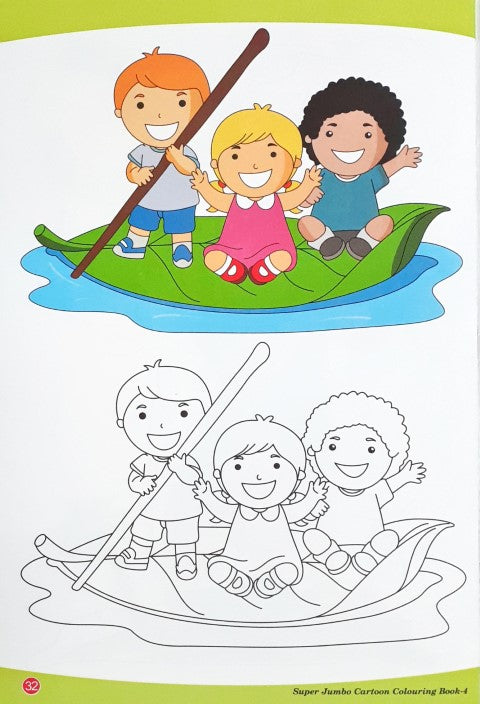 Super Jumbo Cartoon Colouring Book-4