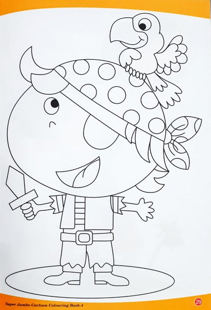 Super Jumbo Cartoon Colouring Book-4