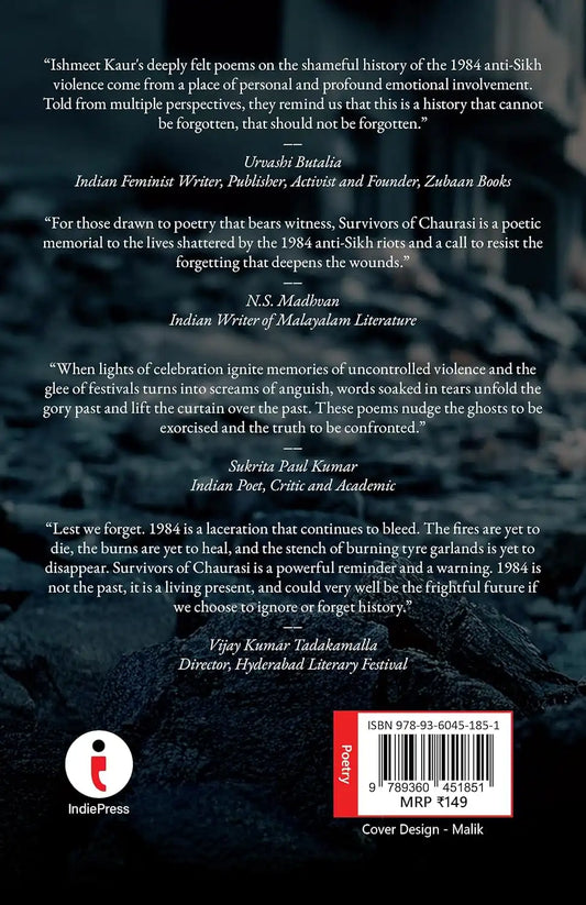 Survivors Of Chaurasi : Poems Of Anti-Sikh Violence Of 1984