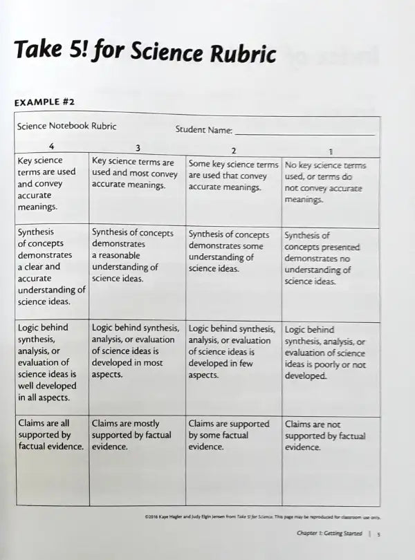 Take 5 For Science