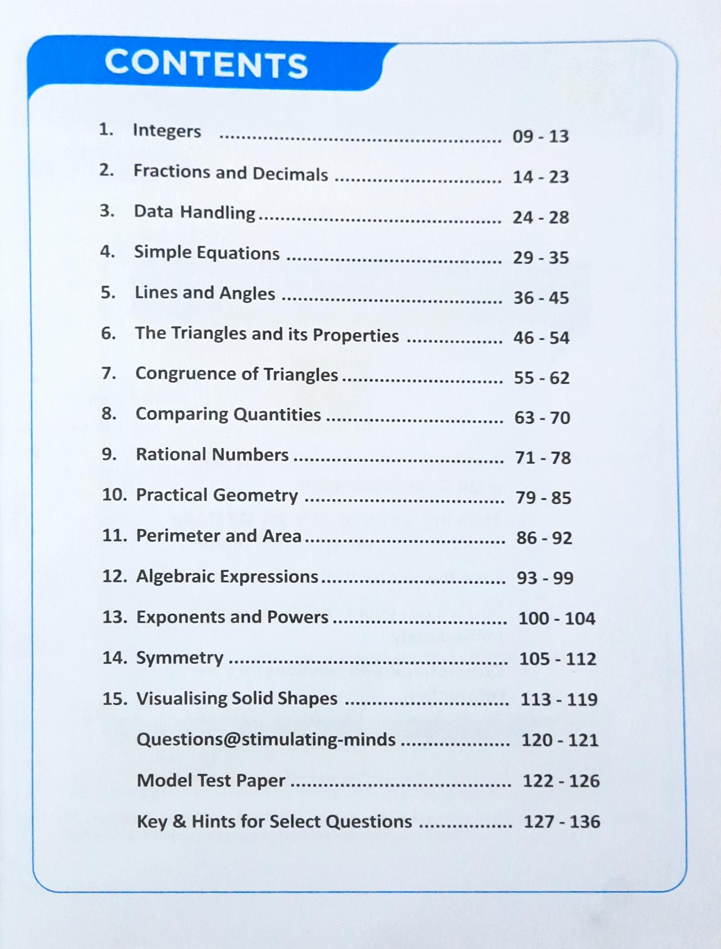 Class 7 Mathematics BMA Talent And Olympiad Exams Resource Book
