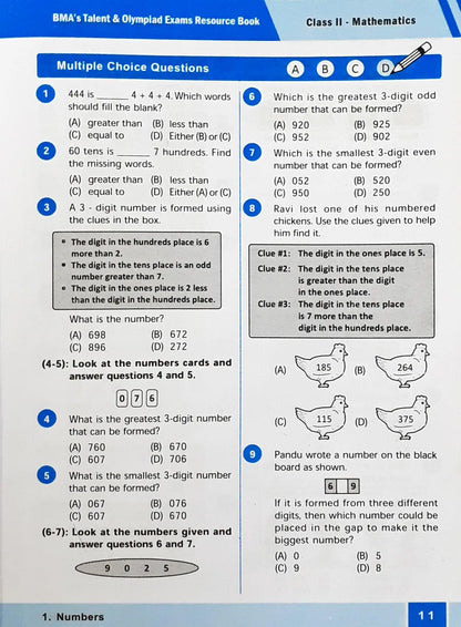 Talent And Olympiad Exams Resource Book Mathematics Class 2 (P)