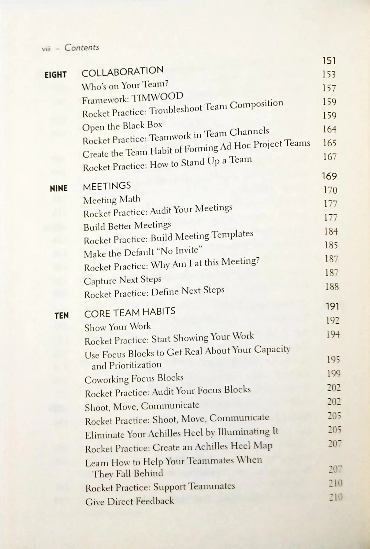 Team Habits