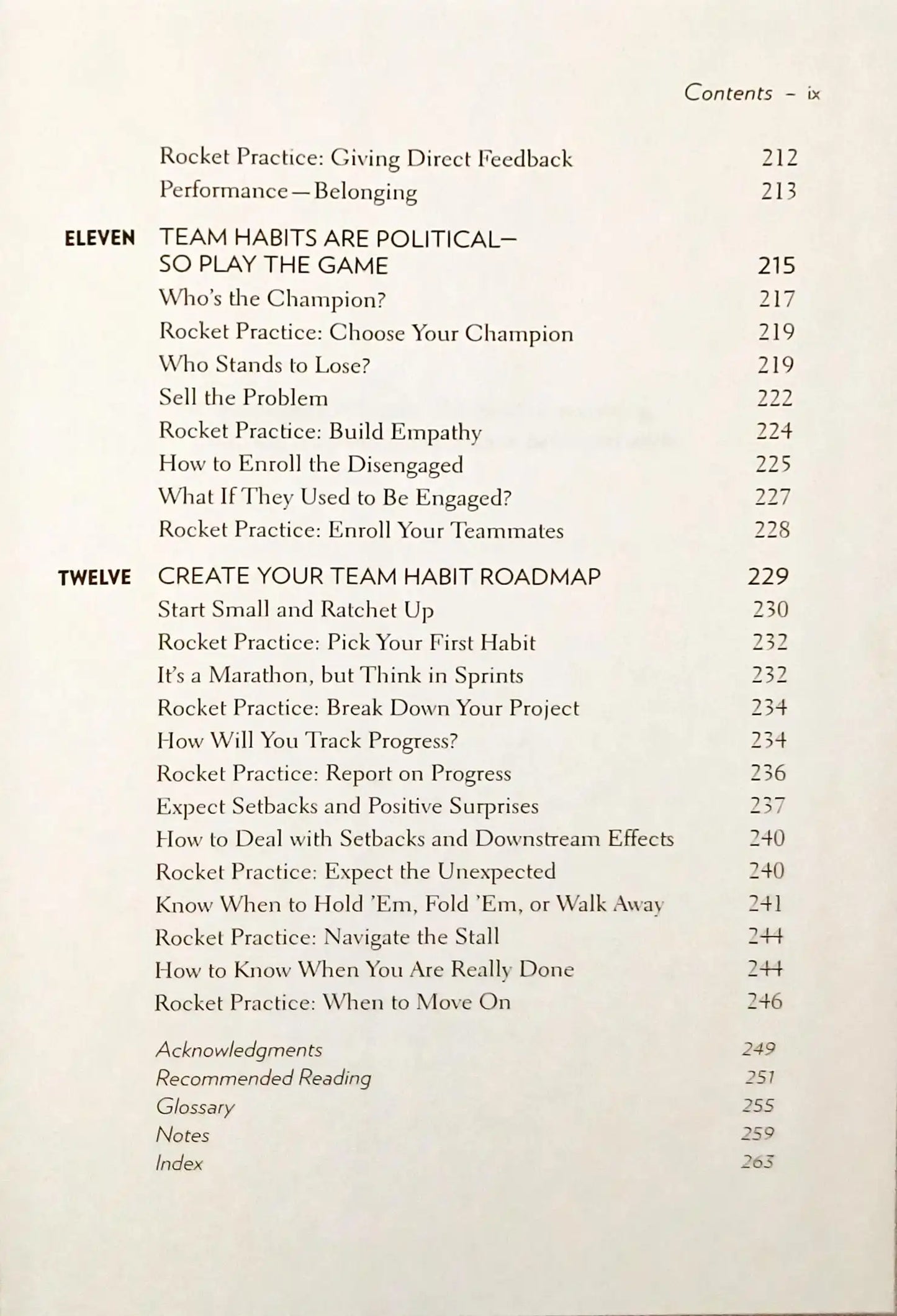 Team Habits