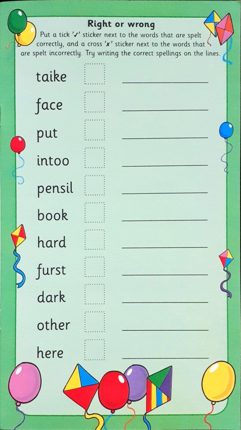 Spelling With Stickers (Red)