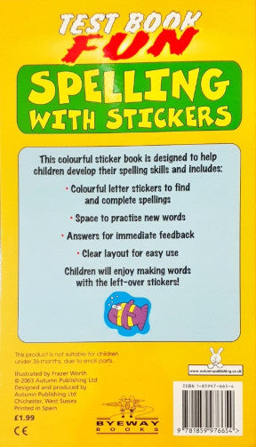 Spelling With Stickers (Yellow)