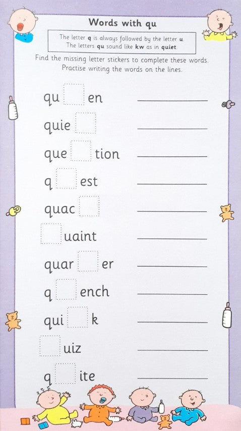 Spelling With Stickers (Yellow)