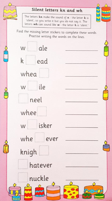 Spelling With Stickers (Yellow)