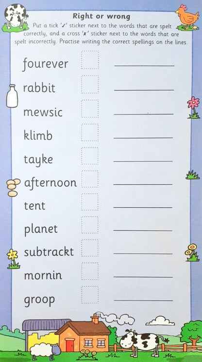 Spelling With Stickers (Blue)