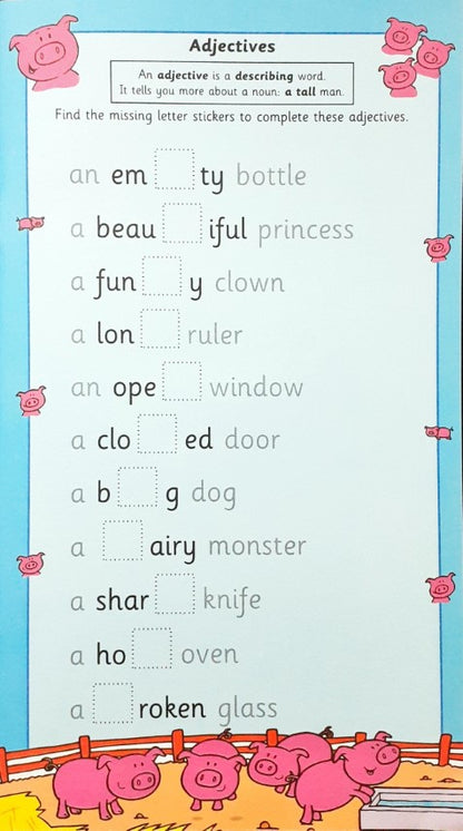 Spelling With Stickers (Blue)