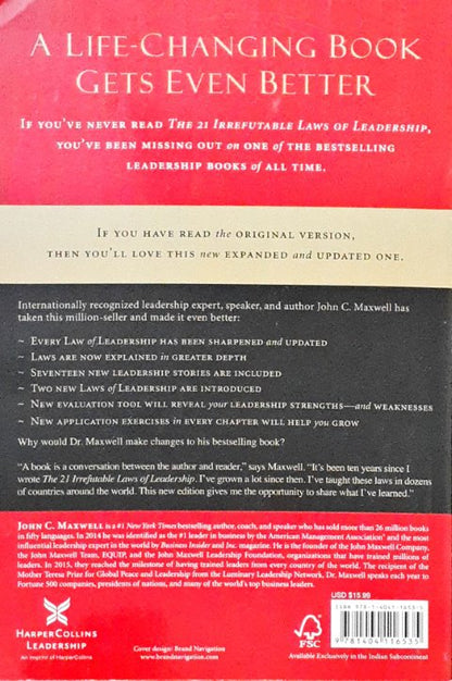 The 21 Irrefutable Laws of Leadership