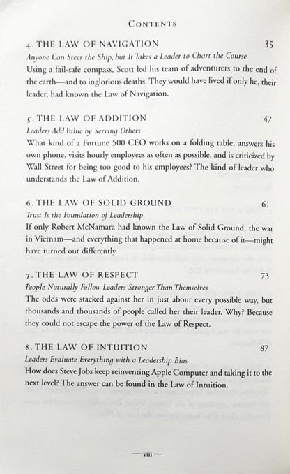 The 21 Irrefutable Laws of Leadership