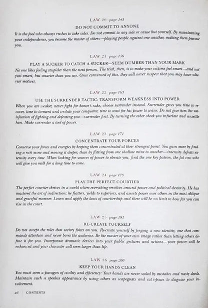 The 48 Laws of Power (P)