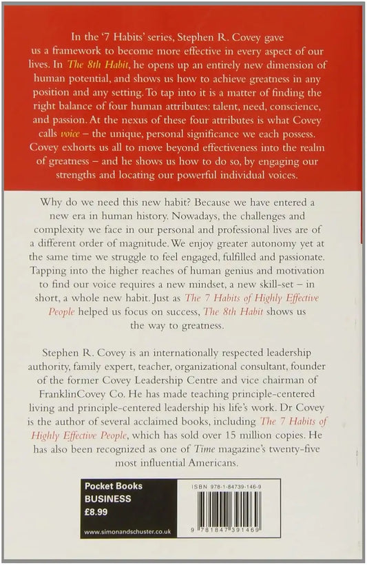 The 8th Habit : From Effectiveness To Greatness