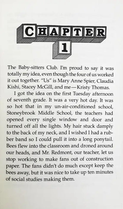 The Baby-Sitters Club #1 : Kristy's Great Idea