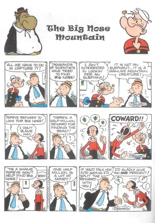 Popeye The Sailor : The Big Nose Mountain & Other Stories