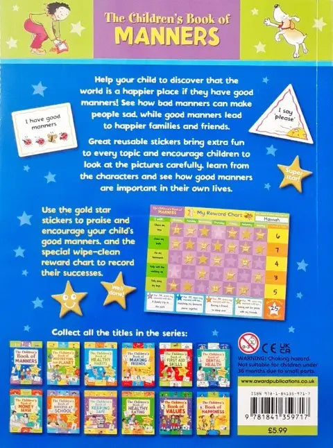Manners Sticker The Children's Book Of Manners Includes Reward Chart & Over 50 Sticker ...
