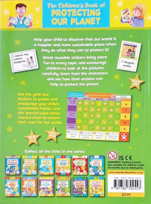 The Children's Book Of Protecting Our Planet Includes Reward Chart And Over 50 Stickers