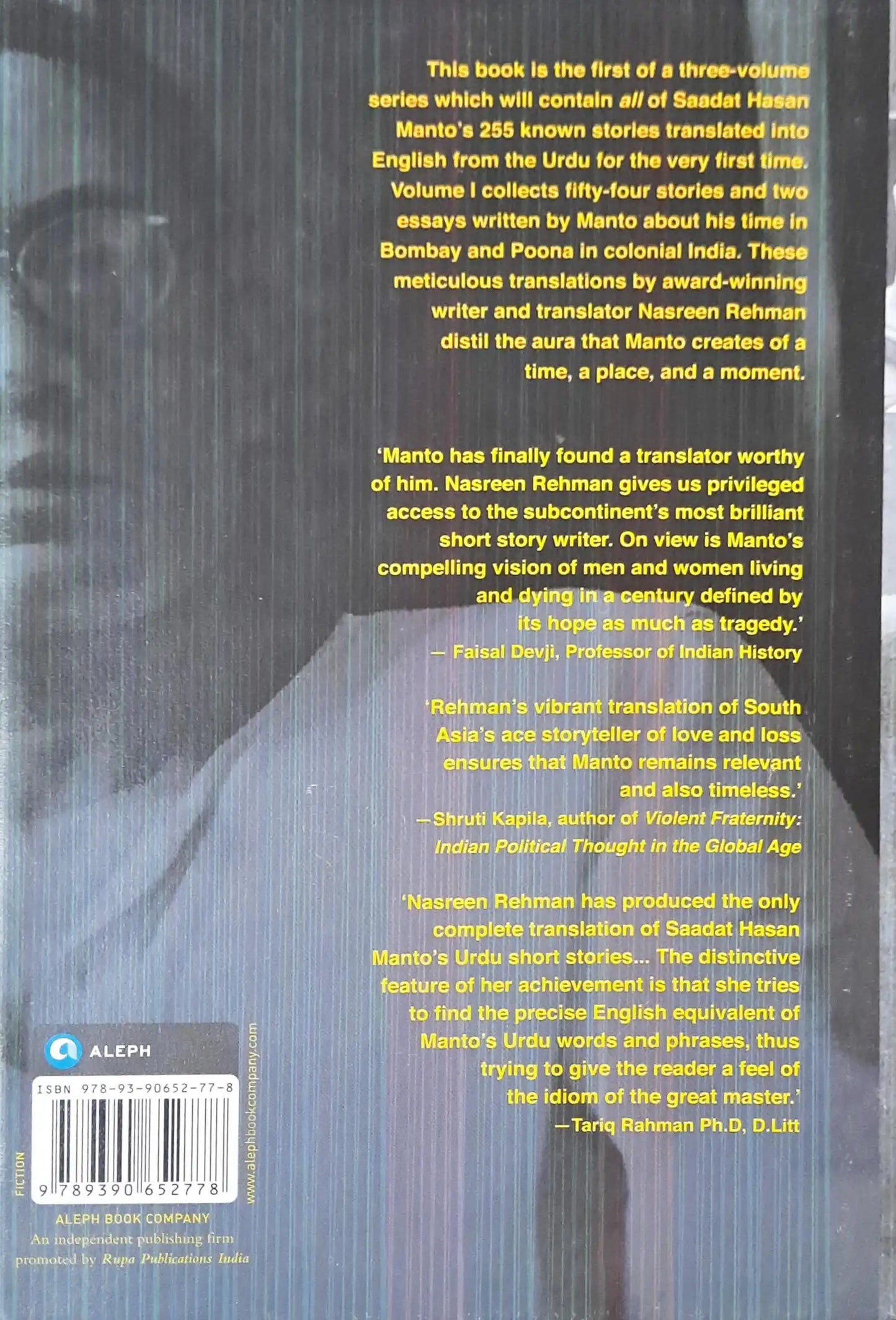 The Collected Stories of Saadat Hasan Manto: Volume 1: Bombay and Poona