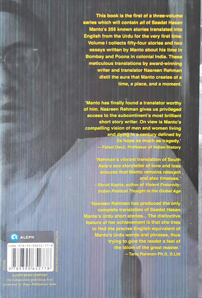 The Collected Stories of Saadat Hasan Manto: Volume 1: Bombay and Poona