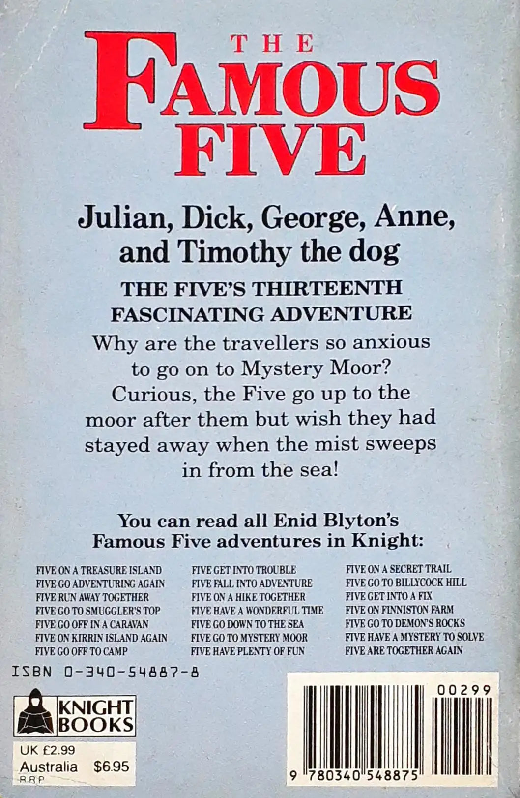 The Famous Five #13 Five Go To Mystery Moor (P)