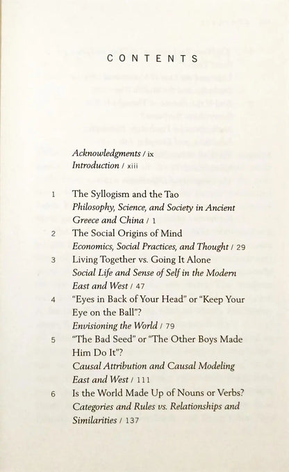 The Geography of Thought