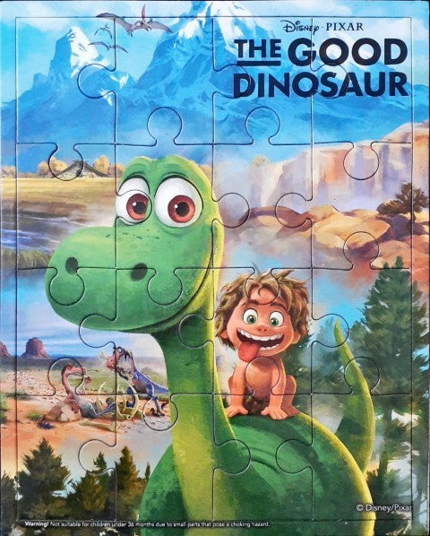 Disney Pixar The Good Dinosaur 16 Pieces Jigsaw Puzzle & Wild Copy Colouring Book (Fun Puzzle & Book)