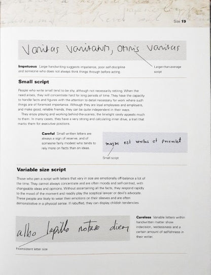 The Handwriting Analyst's Toolkit Character And Personality Revealed Through Graphology