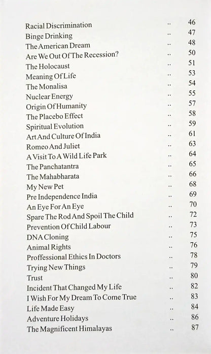 The Intelligent Book of Essays | Secondary Level
