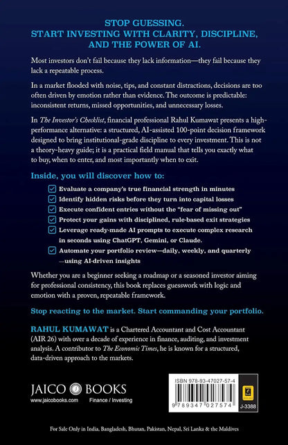 The Investor's Checklist : How To Invest In Stocks Using An AI - Backed Framework