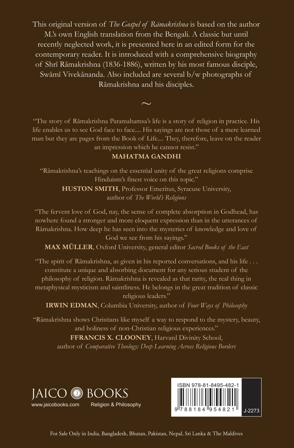 The Original Gospel Of Ramakrishna