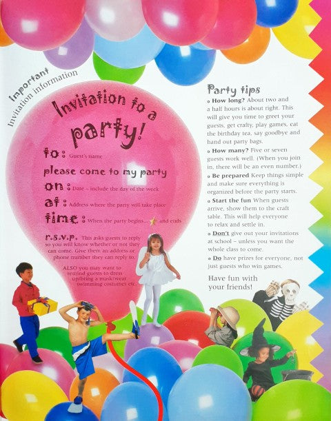 DK The Party Book 50 Ideas To Help You Plan A Fun Packed Party