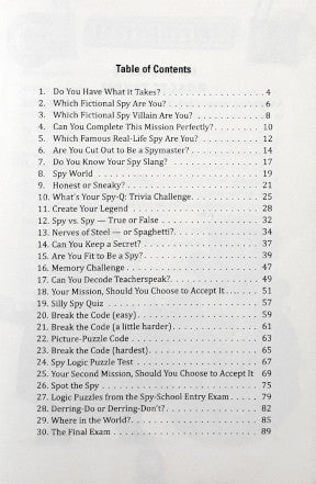 The Quiz Book For Spies