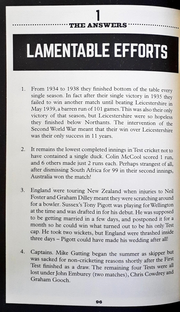 The Strangest Cricket Quiz Book