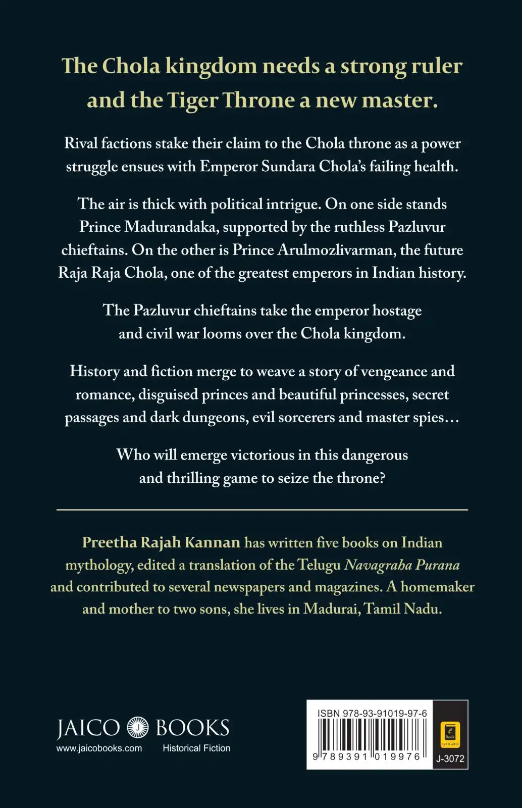 The Tiger Throne : Kalki’s Ponniyin Selvan Retold