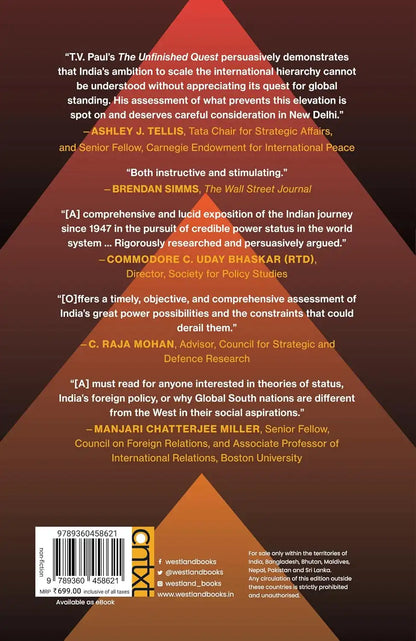 The Unfinished Quest : India’s Search For Major Power Status From Nehru To Modi | Hardcover