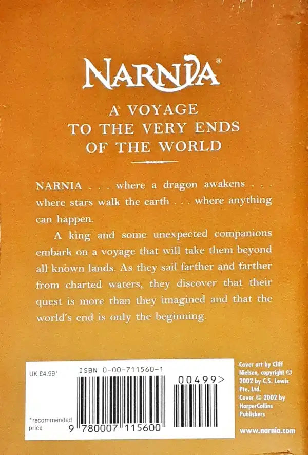 The Chronicles Of Narnia #5 The Voyage Of The Dawn Treader (P)