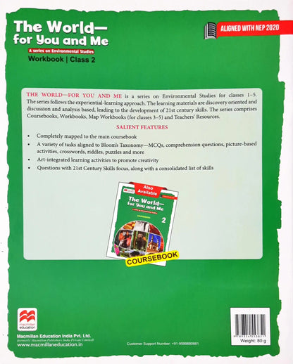EVS Textbook and Workbook Class 2 The World For You And Me 2 Coursebook and Workbook
