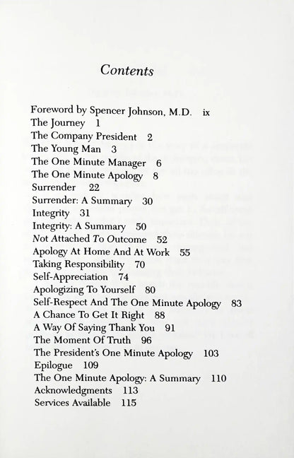 The One Minute Apology : A Powerful Way to Make Things Better